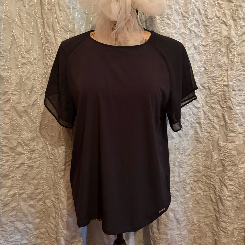 Calvin Klein Black Short Sleeve Top NWT